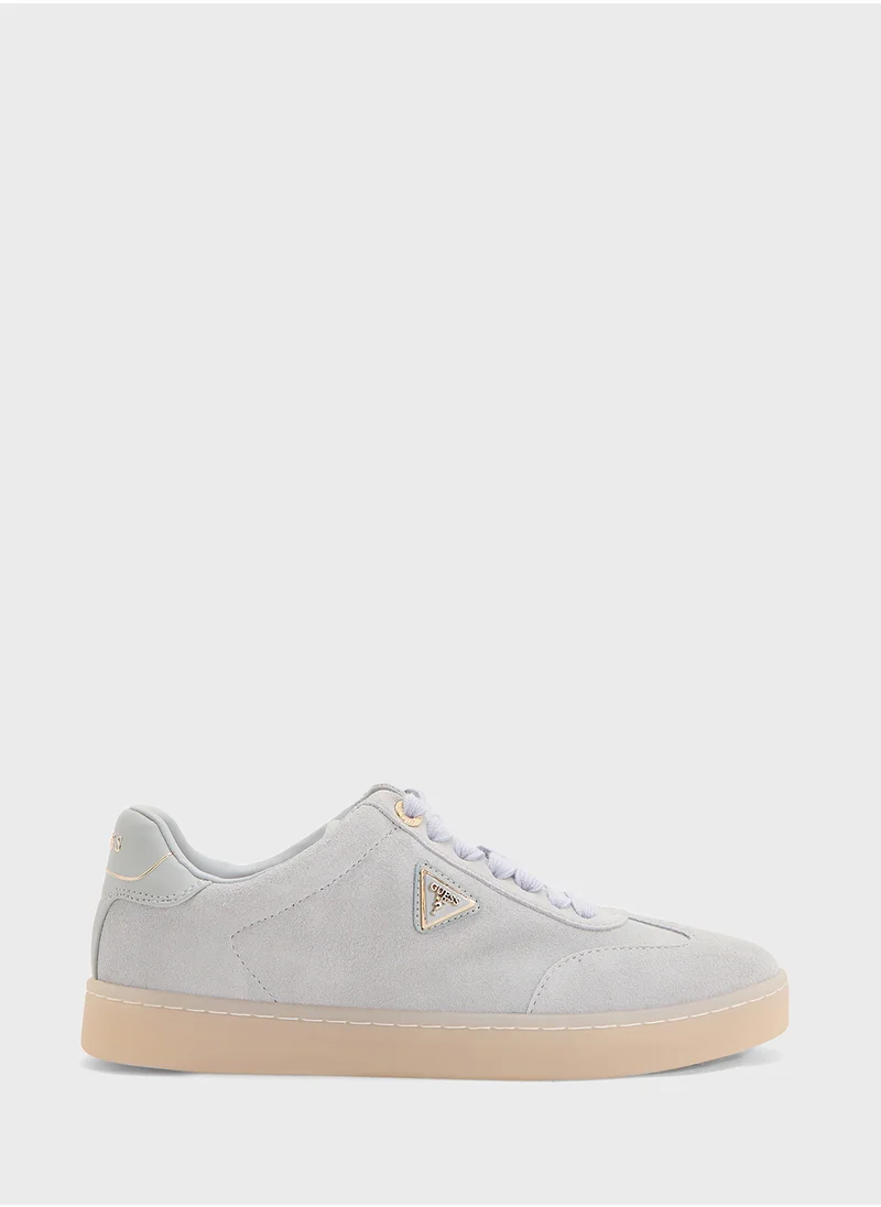 جس Logo Detailed Lace Up Low Top Sneakers