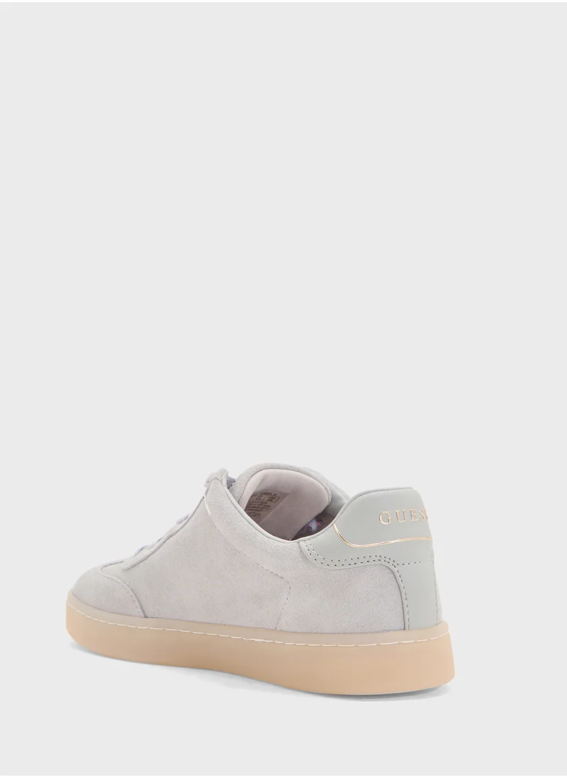 جس Logo Detailed Lace Up Low Top Sneakers