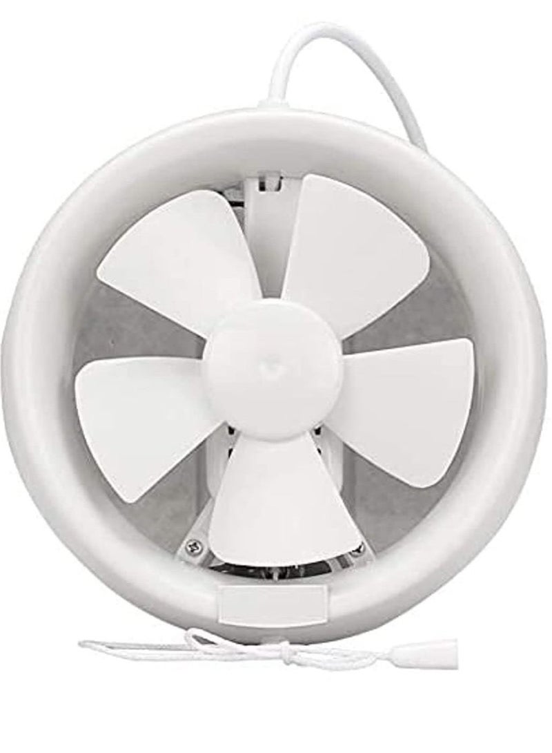 Electric Round Exhaust Fan – 6 Inch, 15X15 High-Speed Ventilation Fan for Kitchen & Bathroom – White 110-240 - Image 1