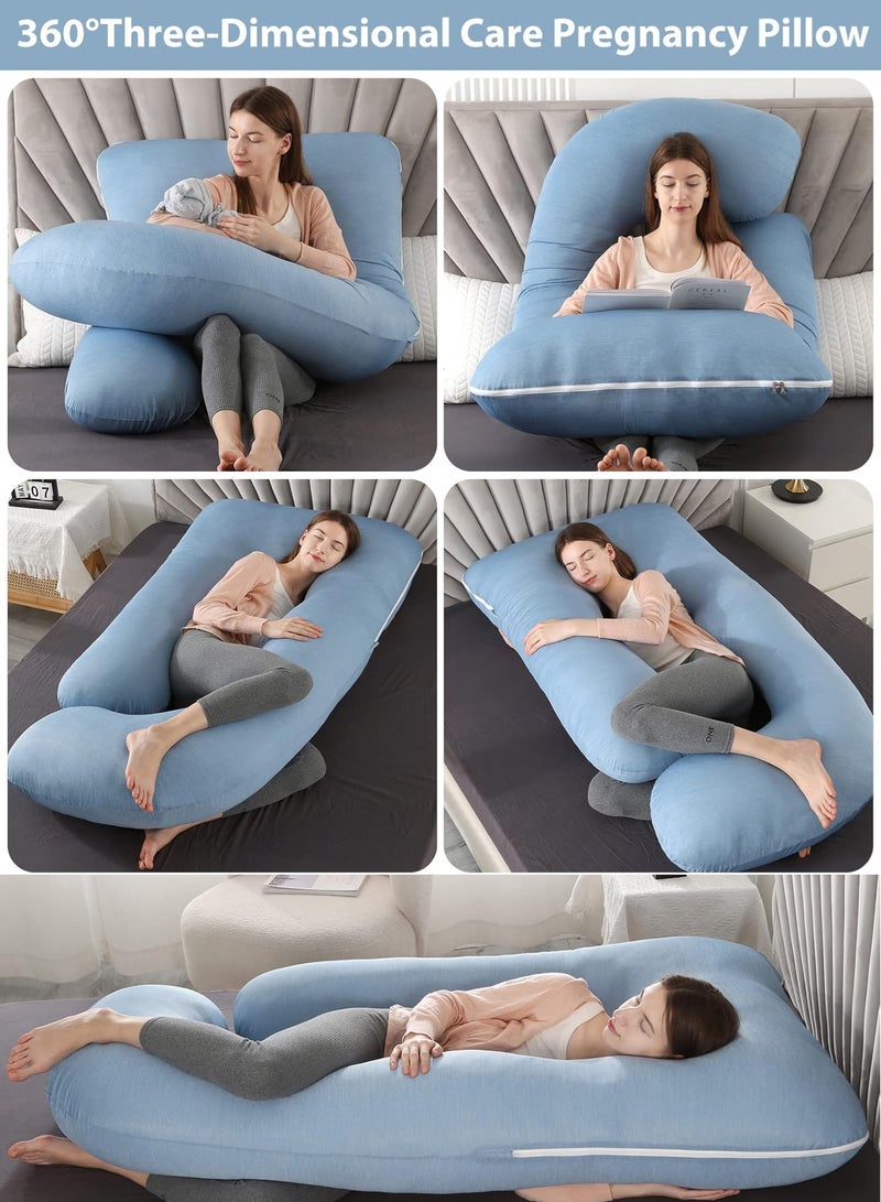 MissTiara Pregnancy Pillow with Cooling Cover, Comfort Pregnancy Pillow for Sleeping, U-Shaped Body Support for Back, Hips, Legs, Belly,a Must Have for Pregnant Women 170*90*65cm  - Image 5