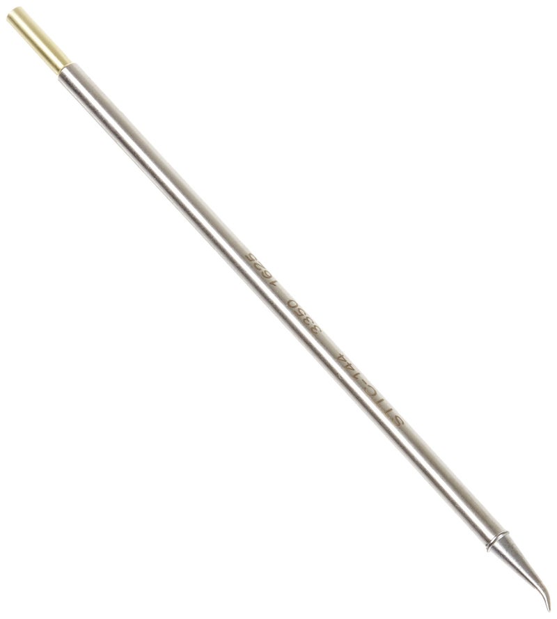 Metcal STTC-144 STTC Series Soldering Cartridge for Most Standard Applications, 775°F Maximum Tip Temperature, Conical Sharp Bent 30° Long Reach, 0.5mm Tip Size, 14.5mm Tip Length