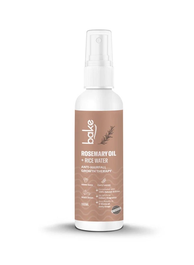 BAKE بخاخ سيروم زيت إكليل الجبل لنمو الشعر مع نشا الأرز لتساقط الشعر، 100 مل - Image 1
