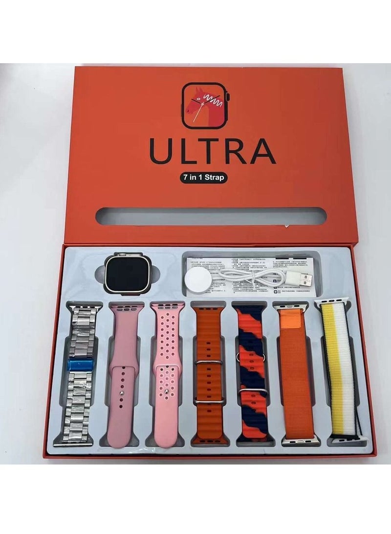 Smart Watch Ultra Series 8 With Health Fitness Tracker Sport With 7 Straps