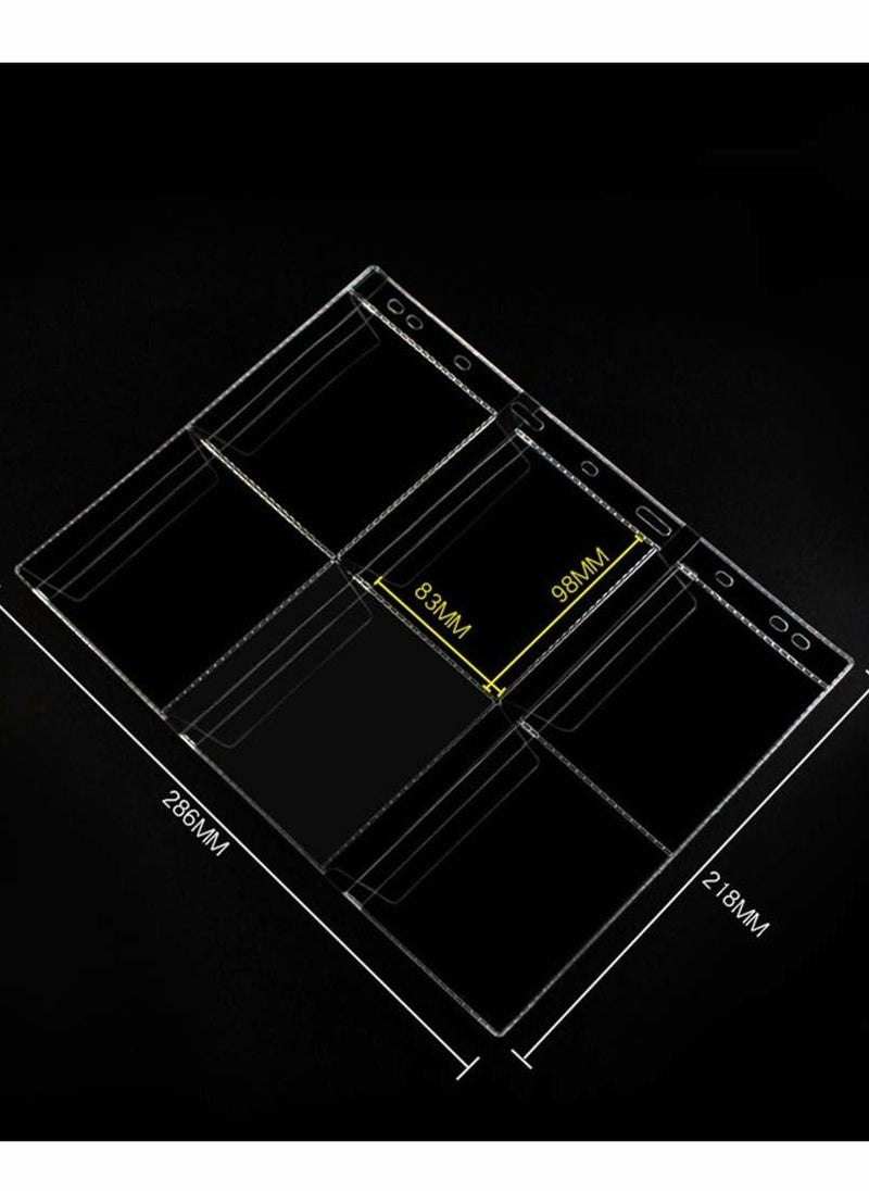 Coin Collecting Pages, 10 Sheets 6 Pocket Plastic Holders Stamp Collector Supplies for Currency Collection