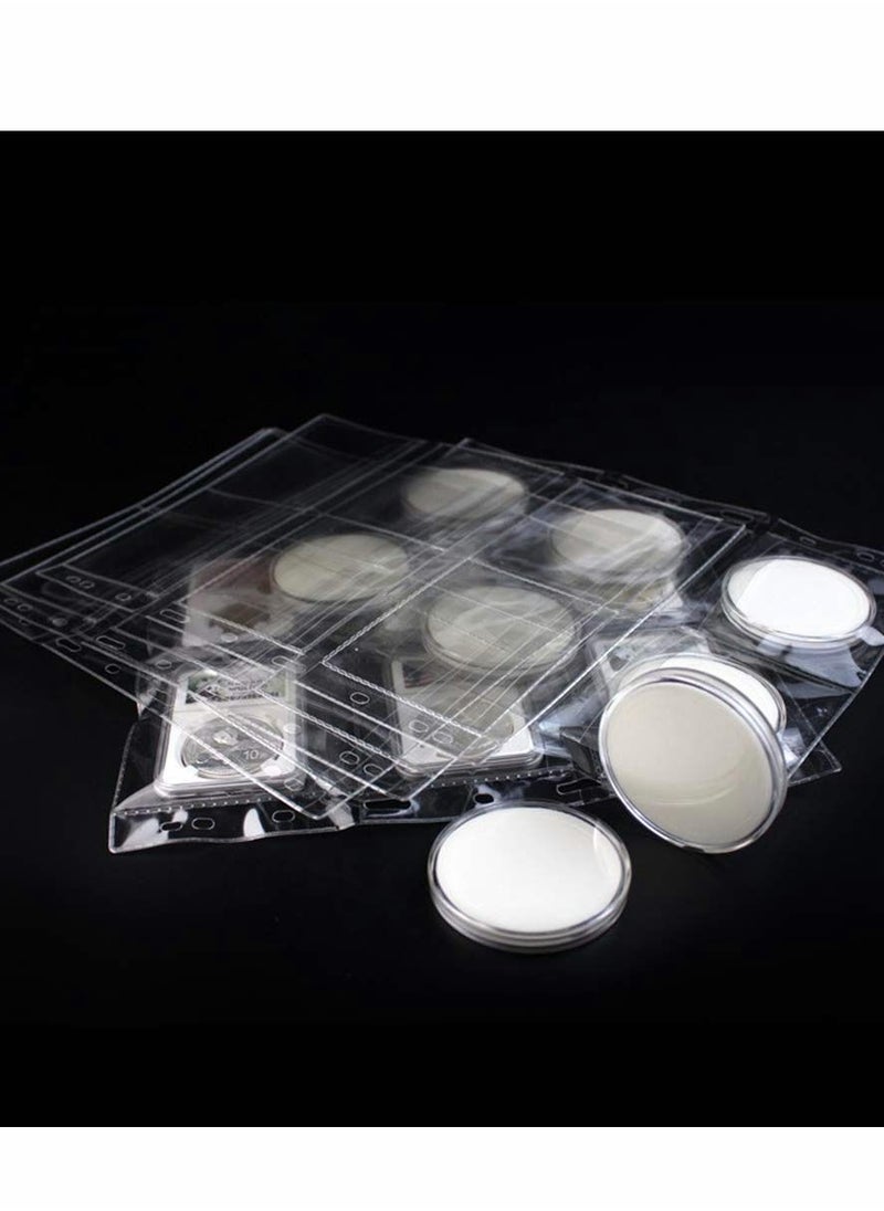 Coin Collecting Pages, 10 Sheets 6 Pocket Plastic Holders Stamp Collector Supplies for Currency Collection