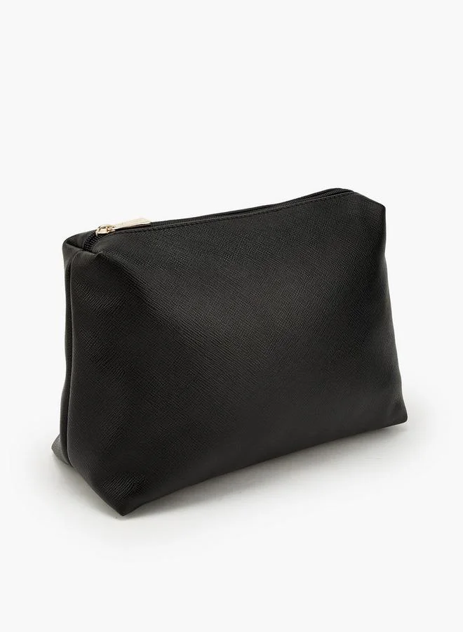 Flora Bella By Shoexpress Textured Tote Bag With Pouch And Card Holder