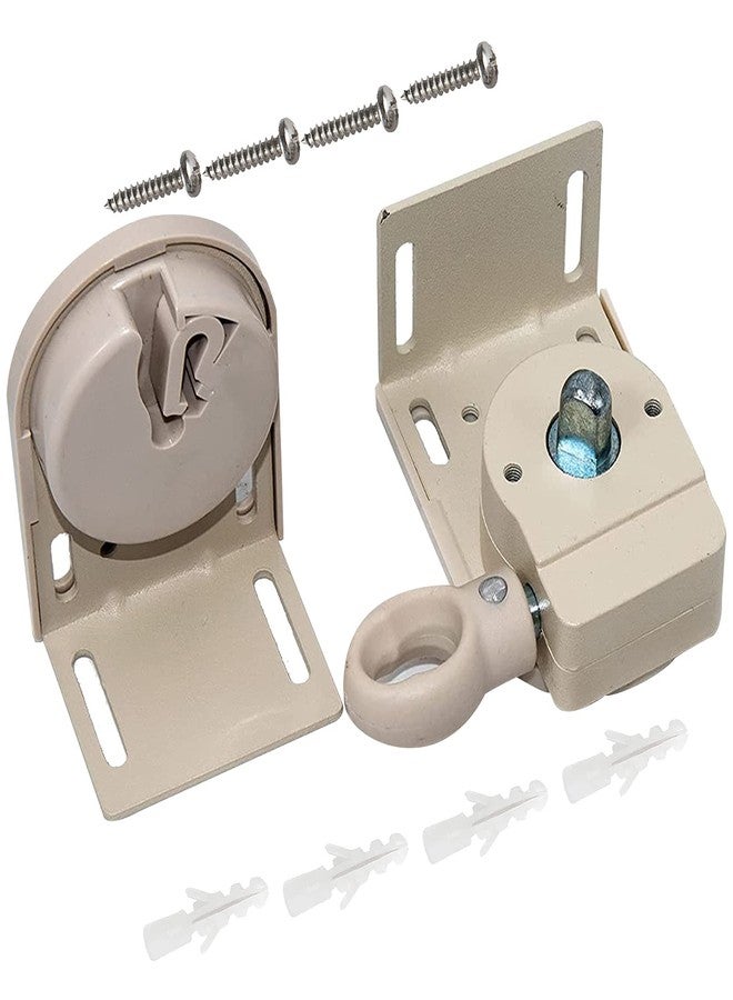 U/D UD Universal Replacement Mounting Bracket for IndoorOutdoor Roller Shade, Roller Blind Accessories (Beige Cordless Bracket) (QSZJ) - Image 1