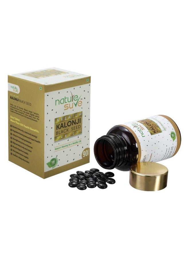 Nature Sure Kalonji Tablets for Men and Women (Extracted from Black Seed/ Nigella sativa) - 1 Pack (90 Tablets) - Image 1