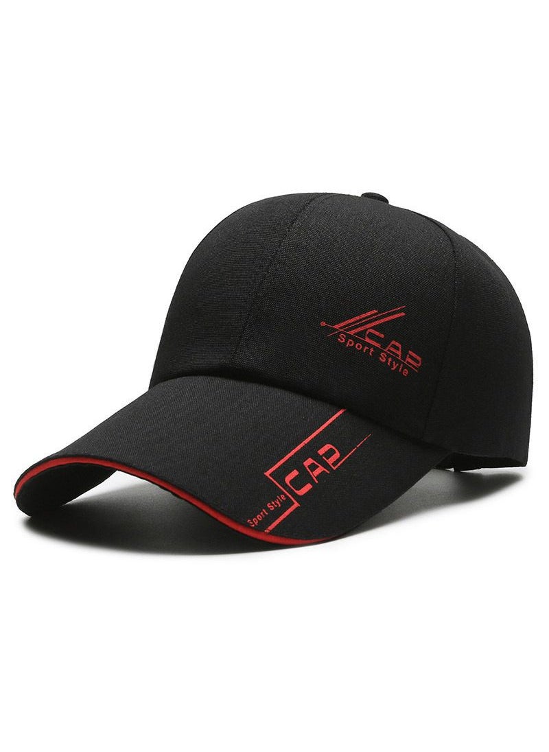 Generic Unisex Baseball Cap Long Brim Sun Protection Red  - Image 5