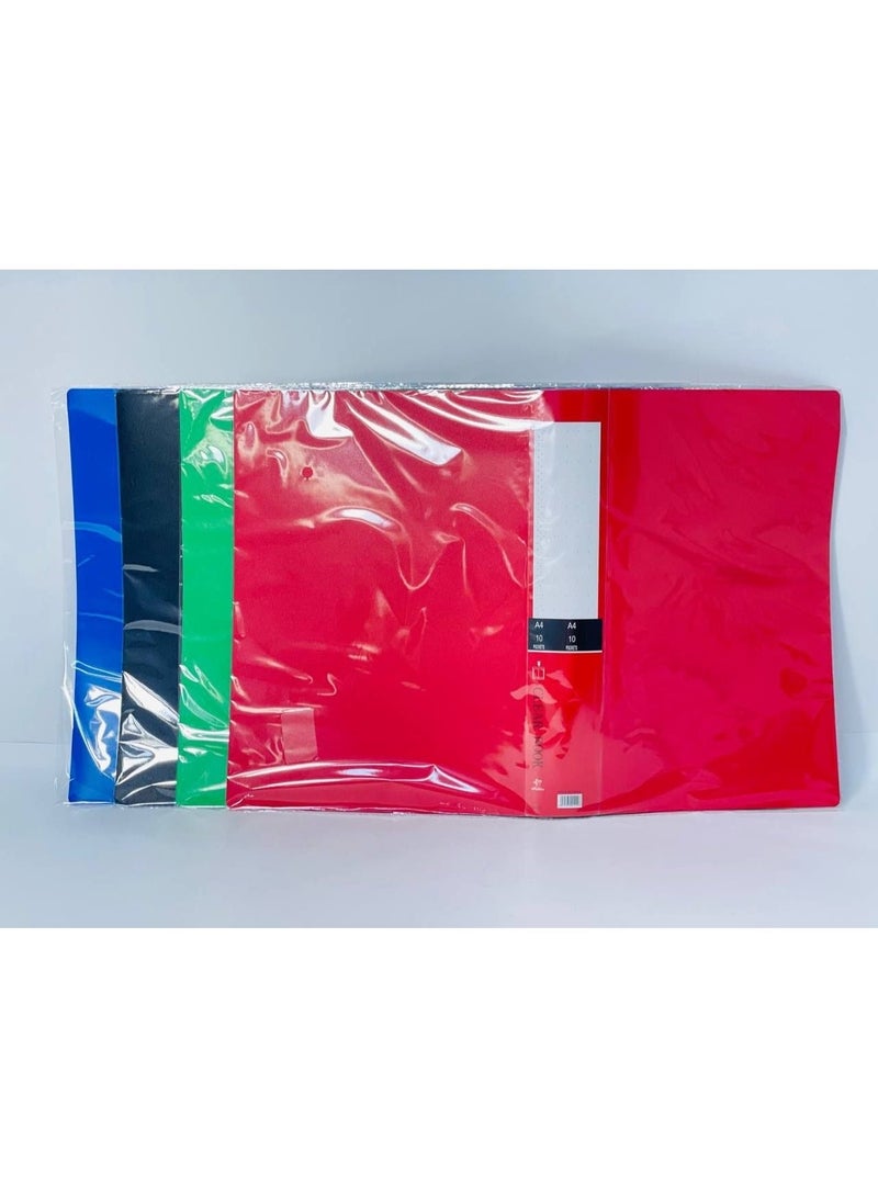 A4 10-pocket document holder for important papers; made of plastic and fiber. Dimensions: 31 x 45 cm. - Image 1