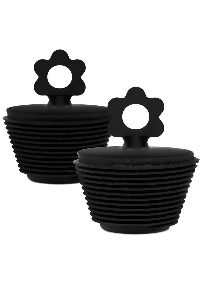 2 حزمة العالمي سيليكون استنزاف سدادة ، حوض الاستحمام سدادة حوض الاستحمام استنزاف سدادة التوصيل للمطبخ حوض الاستحمام بالوعة المصارف - Image 1