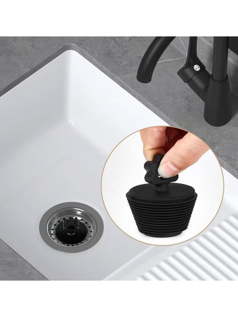 2 حزمة العالمي سيليكون استنزاف سدادة ، حوض الاستحمام سدادة حوض الاستحمام استنزاف سدادة التوصيل للمطبخ حوض الاستحمام بالوعة المصارف - Image 4