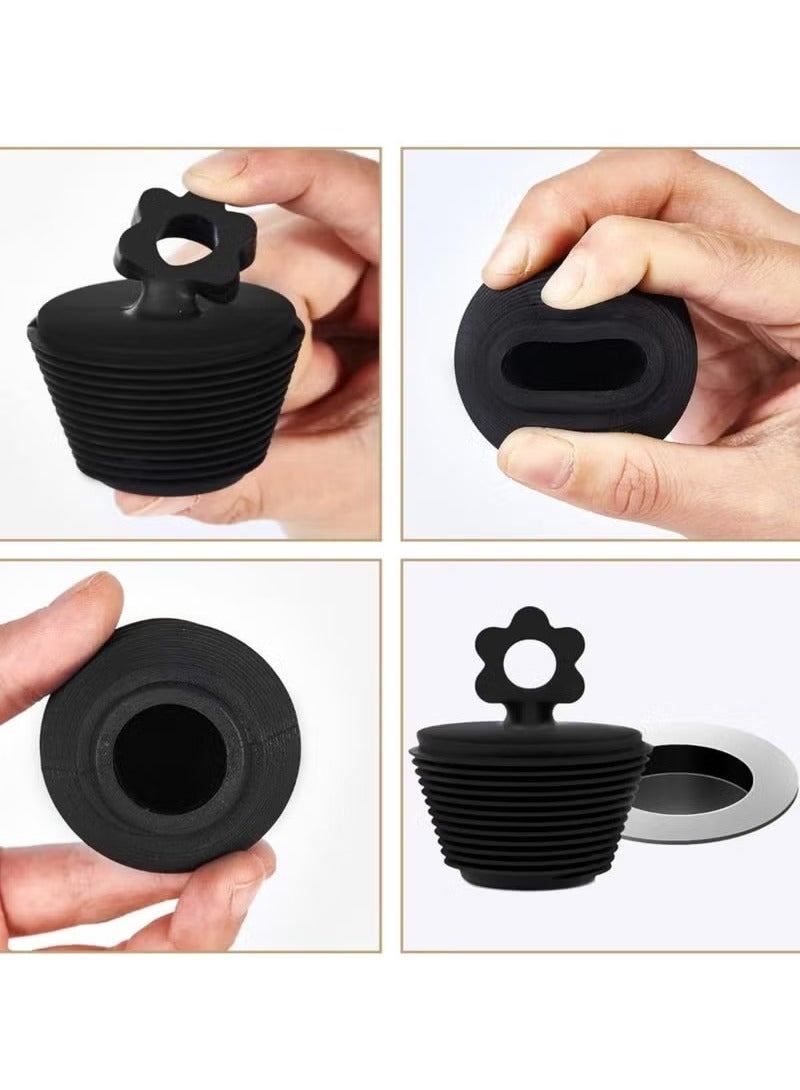 2 حزمة العالمي سيليكون استنزاف سدادة ، حوض الاستحمام سدادة حوض الاستحمام استنزاف سدادة التوصيل للمطبخ حوض الاستحمام بالوعة المصارف - Image 3