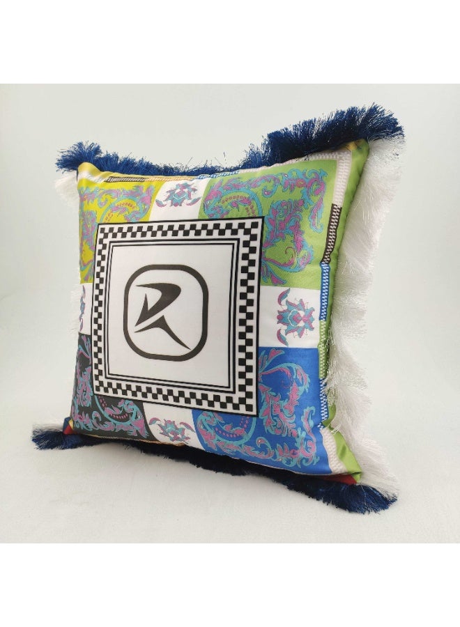 Ramsha Multi Color Polyester Cushion with Filler Cushion for Floor,throw cushion,sofa cushion Bed, Couch - CS 058 (45x45cm) - Image 4