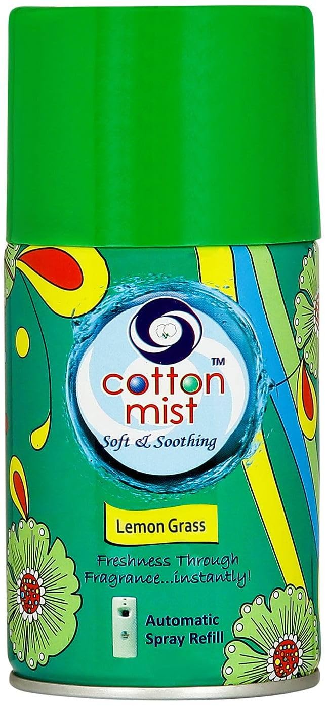 Cotton Mist Air Freshener Refill | Lemon Grass Fragrance | 250ML | 3000 Sprays | Ideal For Homes, Offices, Restaurant, Hotel, Mall, Saloon etc | Fits All Standard Dispensers except 225ML Dispenser - Image 5
