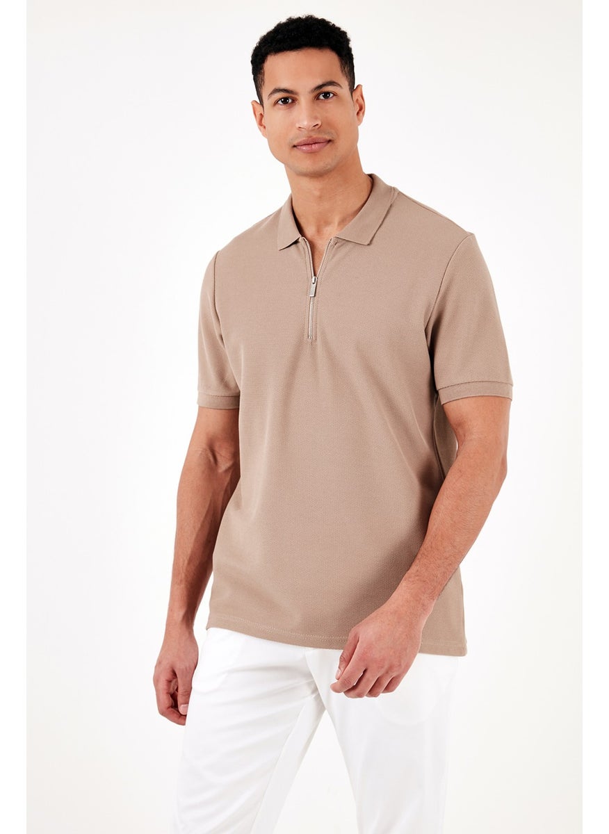 Cotton Regular Fit Zippered Polo Collar T Shirt Men's Polo T Shirt 5902434 - pzsku/ZD0245EB7DF8314330AEFZ/45/_/1741272187/bfc79c1b-c58c-4767-a7c6-6eab381aa87a