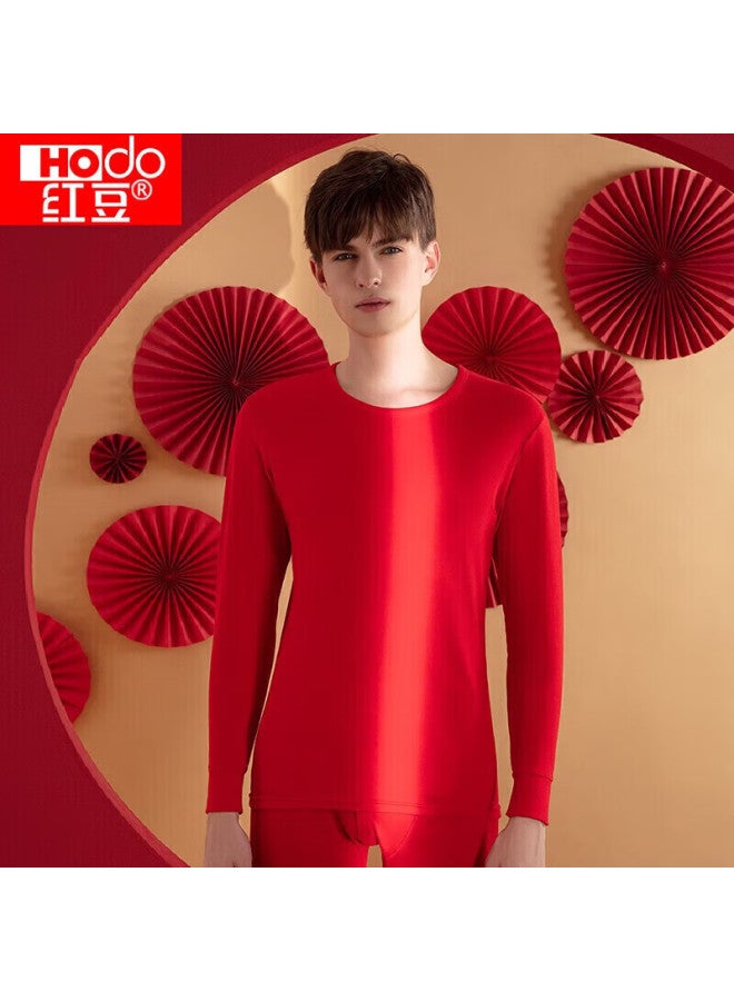 Hongdou Red Cotton Underwear For Men, Autumn Thermal Top And Bottom, Soft Cotton Underwear, Cotton Socks, Wedding Warmth - Image 3