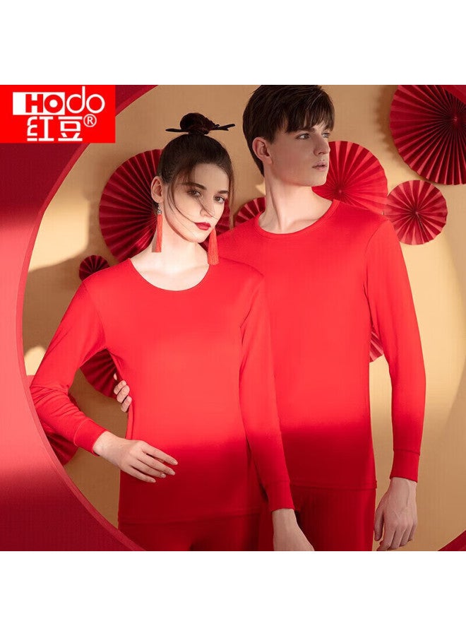Hongdou Red Cotton Underwear For Men, Autumn Thermal Top And Bottom, Soft Cotton Underwear, Cotton Socks, Wedding Warmth - Image 4