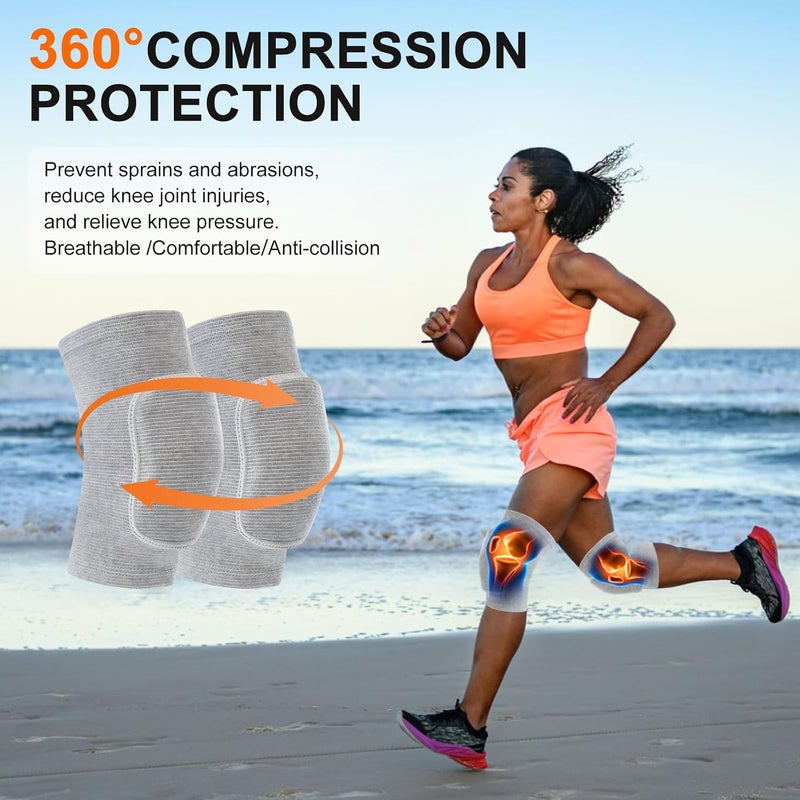 HISFFOG Volleyball Knee Pads for Women, Men, Youth, Girls, Kids, Knee brace for Volleyball Basketball Football Dance Yoga Tennis Running Cycling Workout Climbing Wrestling - Image 4