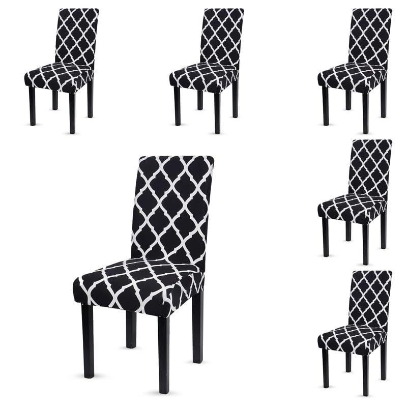 Bigkart Dining Chair Covers Set of 6 Seater Polyster Elastic Covers - Image 1