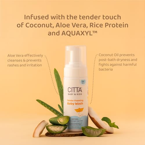 CITTA Tear Free Foaming Baby Shampoo & Baby Body Wash Pack of 2-150 ml Each | Free from Harmful Chemicals, Toxin-free, Paraben Free | Dermatologist Approved - Image 5
