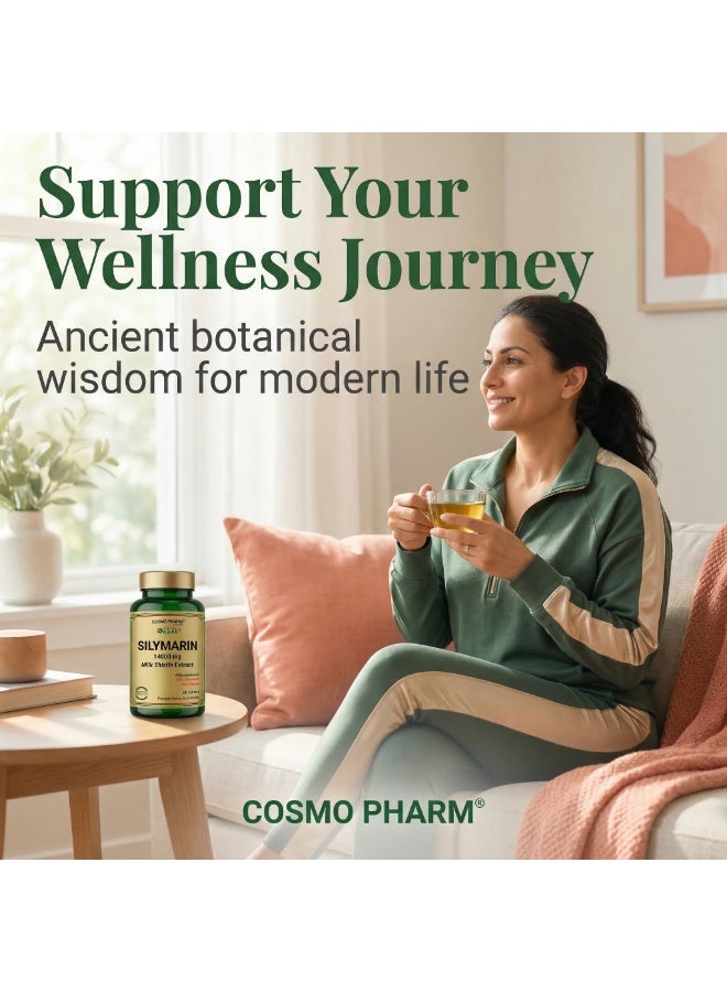 Cosmo Pharm Silymarin Milk Thistle 14000mg | Supports Normal Liver Function | 90 Tablets - Image 4