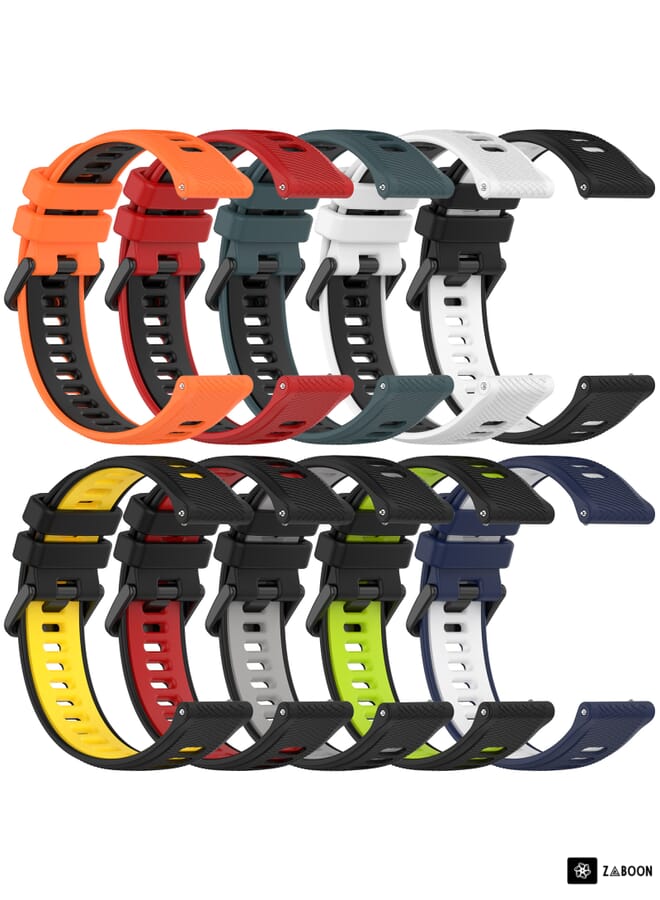 زبون سوار ساعة لساعة جارمن فيفوأكتيف 4 الرياضية ثنائية اللون مقاس 22 مم - Image 5