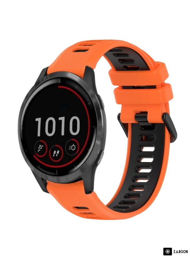 زبون سوار ساعة لساعة جارمن فيفوأكتيف 4 الرياضية ثنائية اللون مقاس 22 مم - Image 1