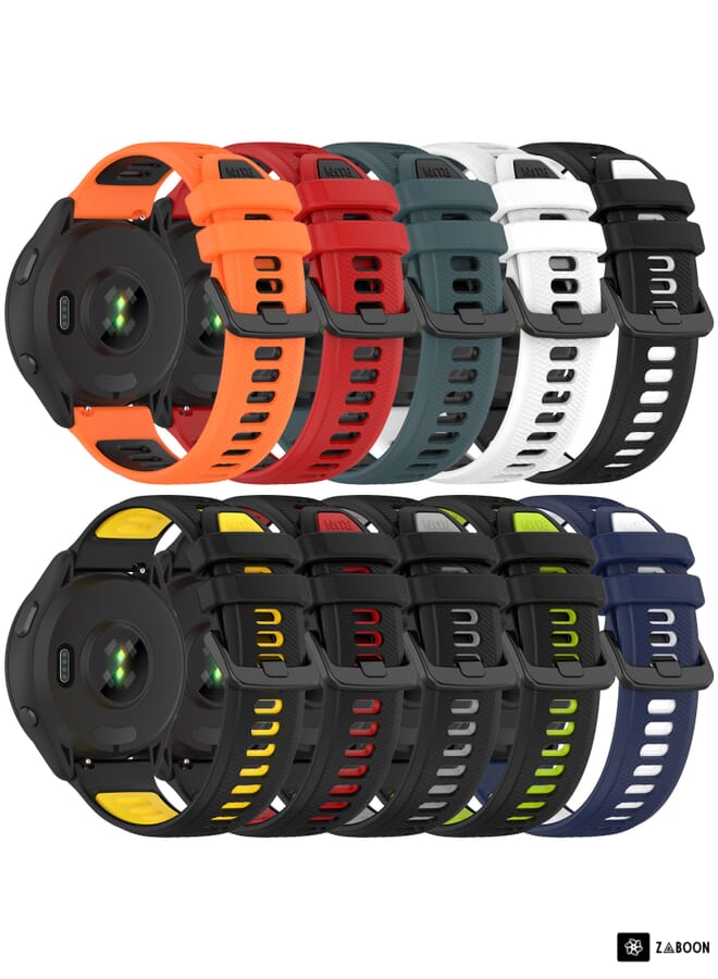 زبون سوار ساعة لساعة جارمن فيفوأكتيف 4 الرياضية ثنائية اللون مقاس 22 مم - Image 4