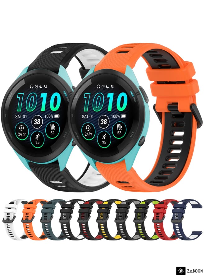 زبون سوار ساعة لساعة جارمن فيفوأكتيف 4 الرياضية ثنائية اللون مقاس 22 مم - Image 3