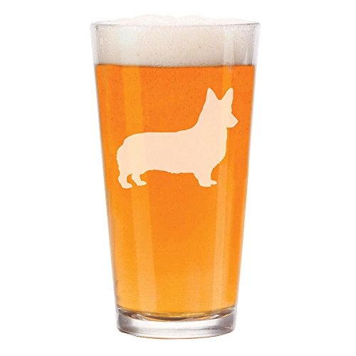 MIP 16 oz Beer Pint Glass Corgi - Image 1