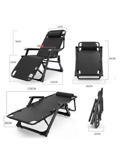 GGEROU Adjustable Zero Gravity Folding Reclining Lounge Chair with Adjustable Headrest Oversize Recliner Lounger Beach Chairs Foldable Beach Chair  - Image 5