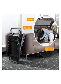 GGEROU Adjustable Zero Gravity Folding Reclining Lounge Chair with Adjustable Headrest Oversize Recliner Lounger Beach Chairs Foldable Beach Chair  - Image 4