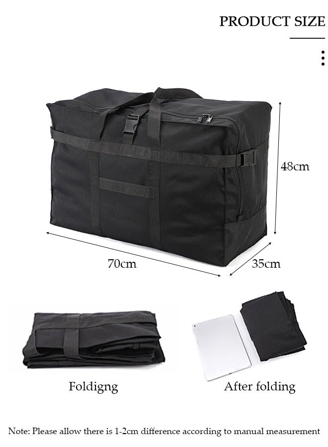 DUNISO Foldable Luggage Hand Travel Bag,Extra Large Storage Duffle Bag for Travel,Large Moving Bag with Zippers & Carrying Handles Heavy Duty Oxford Storage Bag  Reusable Bag for Books Quilt Toys Dorm College Moving Camping Hiking - Image 2