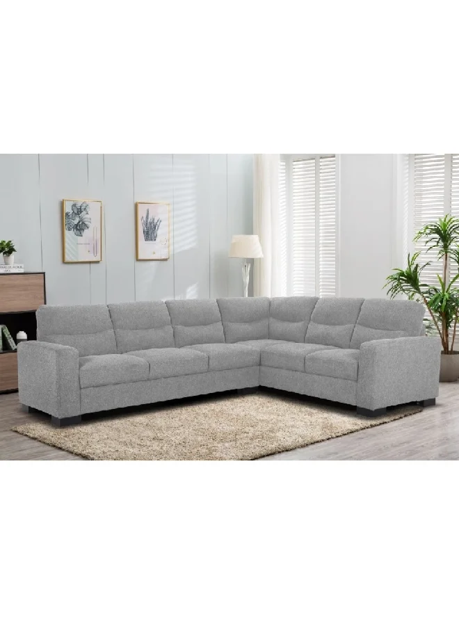 Micasa 2-Piece Elegant And Modern Design Corner Sofa Set Light Grey 145.855 X 145.855 X 145.855 Cm Ss5424Bf Lg
