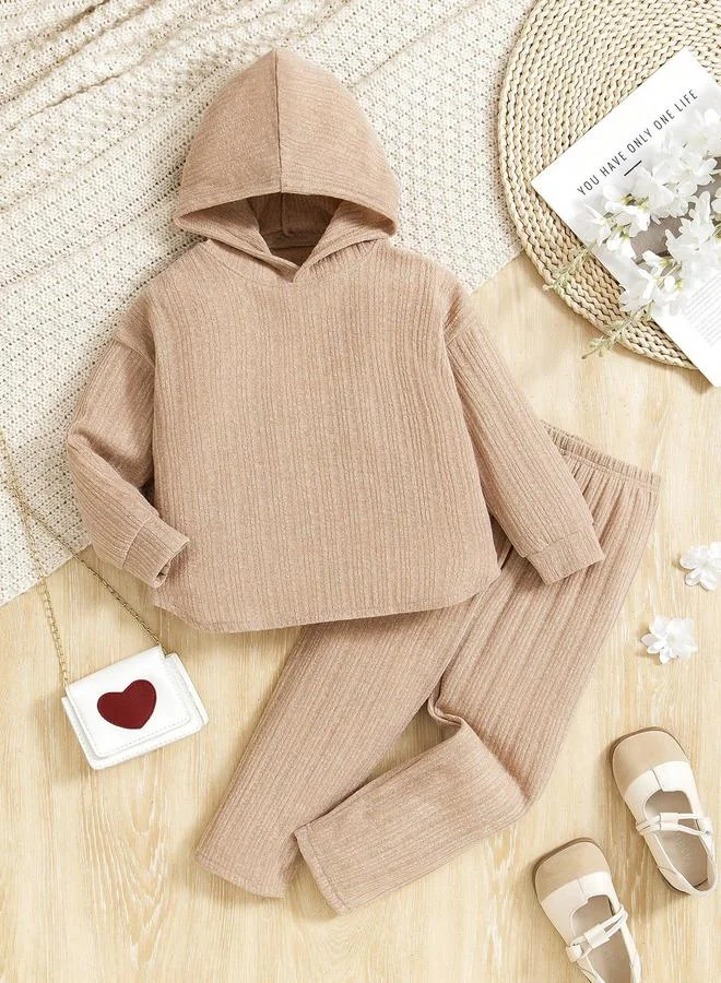 تايك تو مموعة من بلوزة هودي من قماش بارز وبنطال