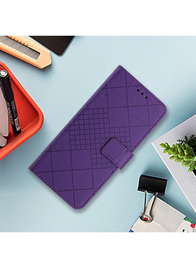 The Bros Phone Case For Infinix Note 50 Pro 4G / Note 50 4G Rhombic Grid Texture Leather Phone Phone Case - Image 2