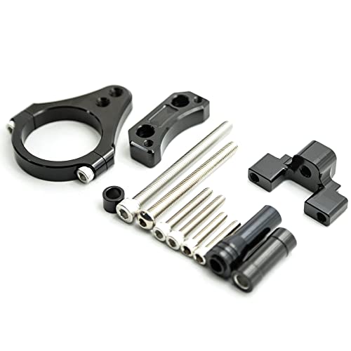 NICEDOLL Fit For Kugoo G-booster Scooter Steering Damper CNC Motorcycle Stabilizer Steering Damper 50mm Clamp Mounting Bracket Support Kit Orange - Image 3