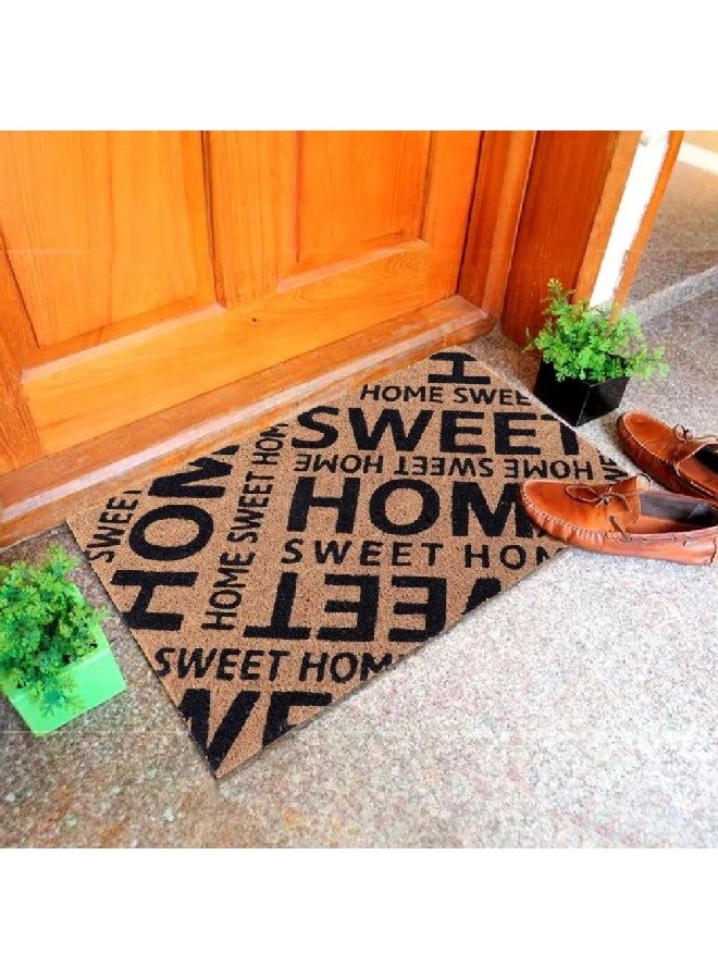 EVIDECO Non-Slip Backing Attractive Design Home Sweet Home Printed Door Mat Black and Brown 40 x 60 cm 140131040 - Image 2