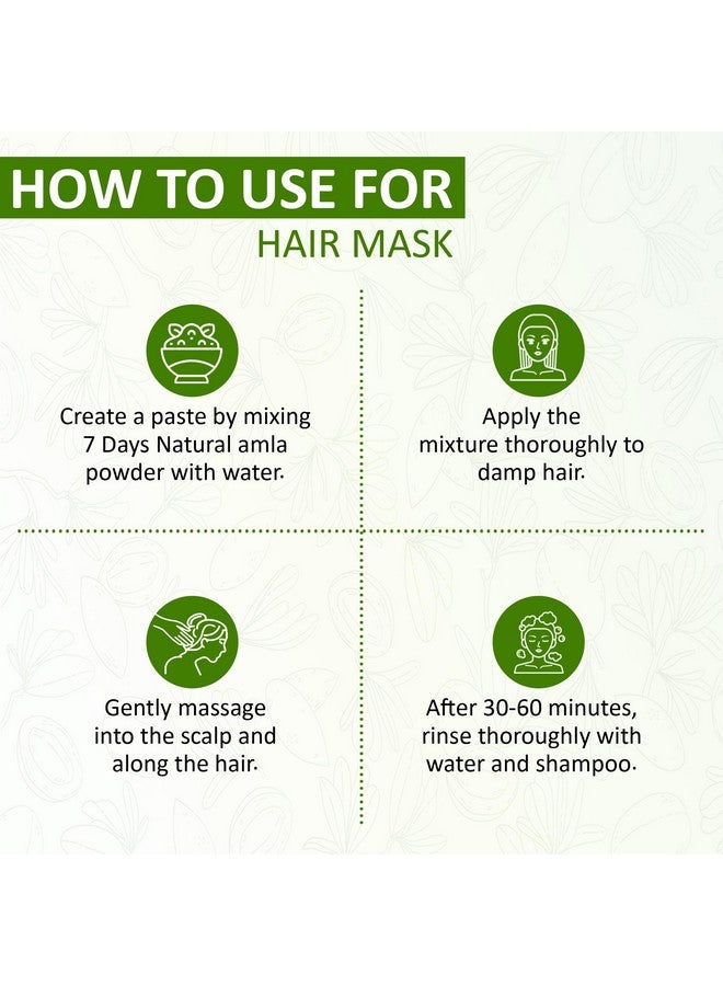 7 DAYS Amla powder for Skin & Hair Care, Pure & Natural Gosseberry Powder | 100% Pure, Natural & No Preservative - 100g - Image 5