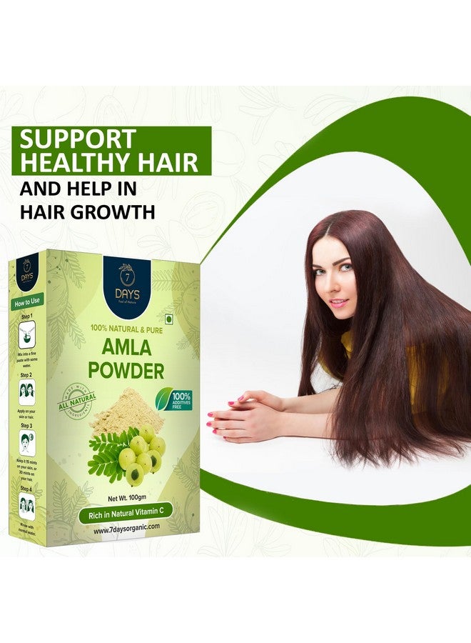 7 DAYS Amla powder for Skin & Hair Care, Pure & Natural Gosseberry Powder | 100% Pure, Natural & No Preservative - 100g - Image 2
