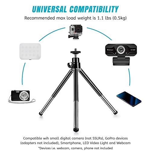 BigPassport Lightweight Mini Tripod Stand For Webcam,Smartphone Or Digital Cameras (Model:Tripod_N1)Pack of 1 - Image 5