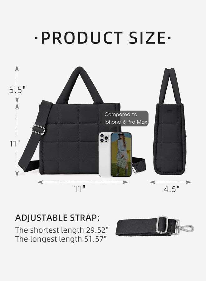 WESTBRONCO Puffer Crossbody Bags for Women, Quilted Purses, Lightweight Shoulder Bag Puffy Bag Nylon Handbags for Travel - Image 3