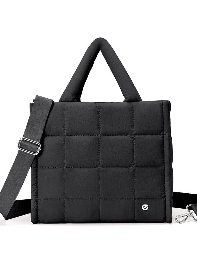 WESTBRONCO Puffer Crossbody Bags for Women, Quilted Purses, Lightweight Shoulder Bag Puffy Bag Nylon Handbags for Travel - Image 1