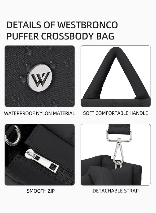 WESTBRONCO Puffer Crossbody Bags for Women, Quilted Purses, Lightweight Shoulder Bag Puffy Bag Nylon Handbags for Travel - Image 5