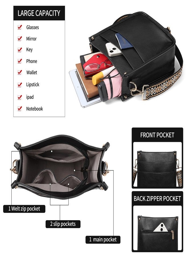 SENDEFN Crossbody Bags for Women Vegan Leather Hobo Purses Shoulder Handbags With Wide Shoulder Strap - Image 3