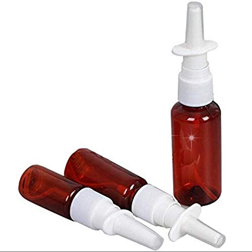 Natuworld 12 قطعة 10 مل / 0.34 أونصة زجاجات رذاذ أنفية بلاستيكية كهرمانية فارغة قابلة لإعادة التعبئة للسفر لمستحضرات التجميل حاوية ماء لماء ملحي ماء عطر زيوت أساسية - Image 2