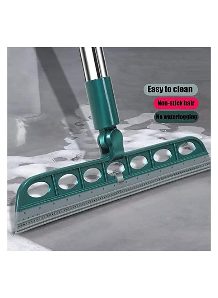 Green Tiger Squeeze Silicone Broom Sweeping,Multifunction Magic Broom,Indoor Broom Sweeper,180° Rotatable Detachable Floor Squeegee Glass Wiper,Pet Hair Remover Cleaning Tools (C-GREY) - Image 2