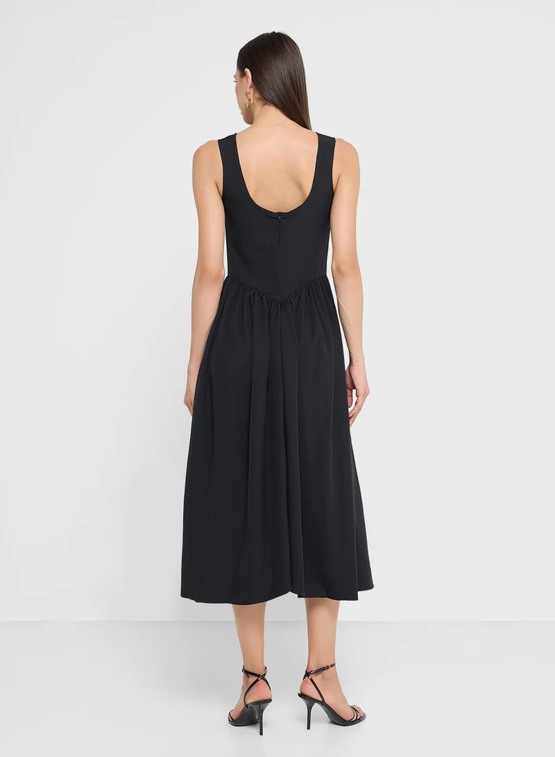 ELLA Dress With Waist Pleat