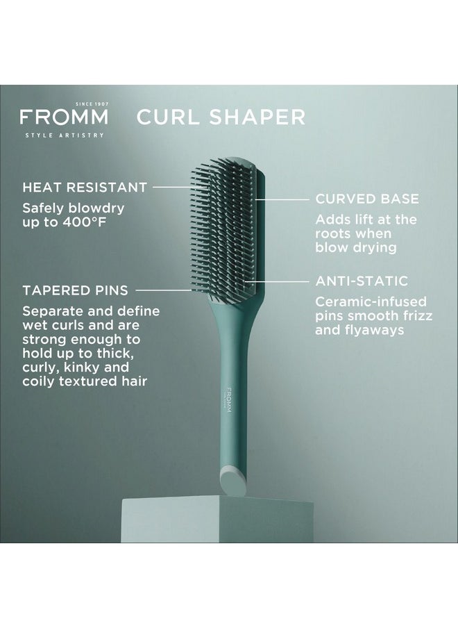 فروم فرشاة تصفيف الشعر الاحترافية Curl Studio Curl Shaper خالية من التجعد لفك تشابك الشعر وفصله وتحديد تجعيد الشعر على الشعر الرطب والجاف السميك والمموج والمجعد أو المتعرج  - Image 2